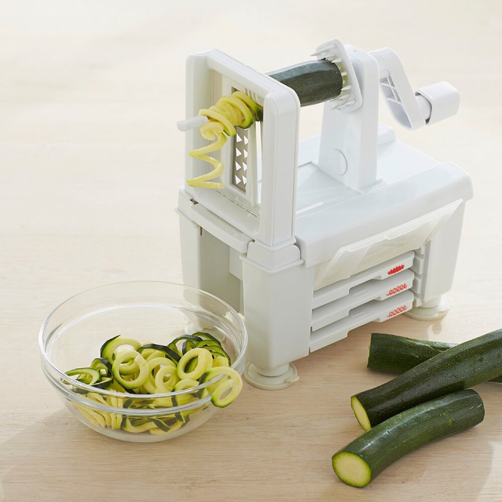 WILLIAMS SONOMA Paderno World Cuisine 4 Blade Spiralizer Vegetable Slicer USED